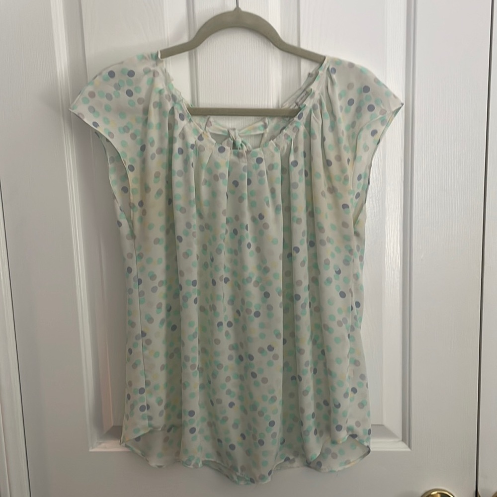 Lauren Conrad blouse with with polkadots large